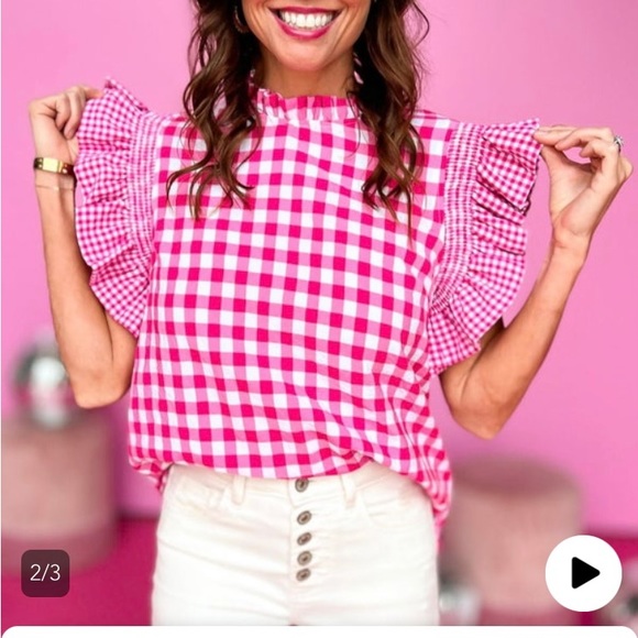 JODIFL Tops - NWT Jodifil Gingham Blouse